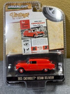 Greenlight Collectibles Vintage Ad Cars 1955 Chevrolet Sedan Delivery 1:64